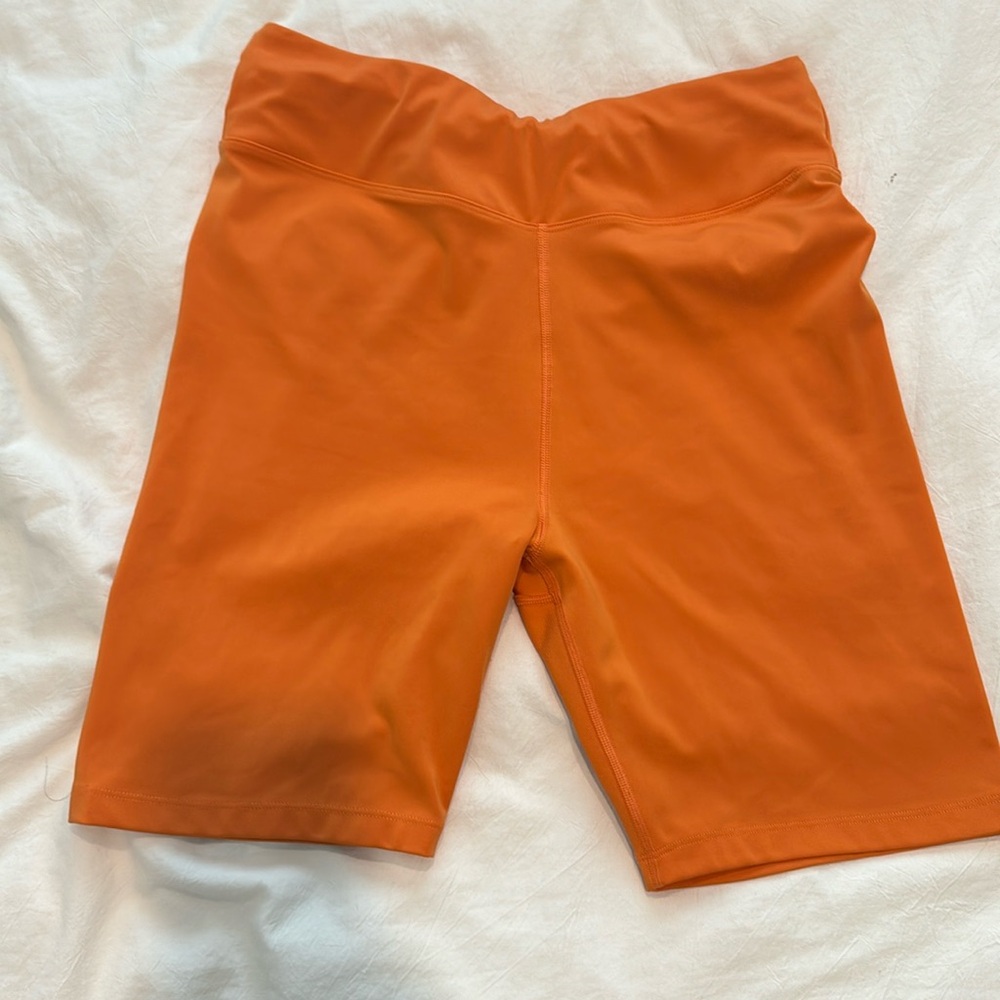 Orange biker shorts